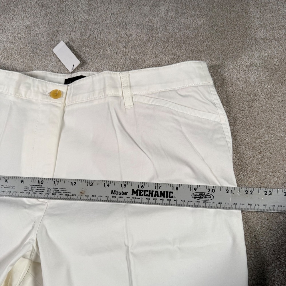 Talbots The Perfect Chino Women 16 (37 X 31) White Straight Leg Full Length NEW - Picture 10 of 11
